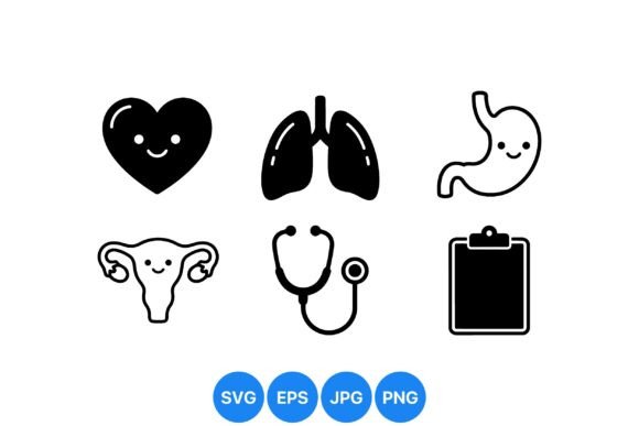 Cute Medical Icon Vector Collection
