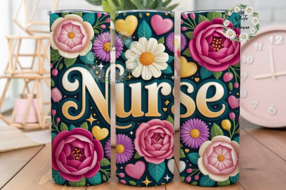 Floral Nurse Appreciation 20oz Wrap