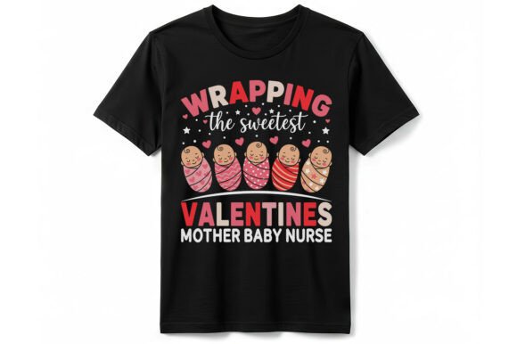Mother Baby Nurse Valentine T-shirt