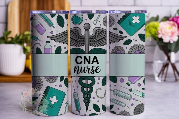 Nurse CNA Floral 20oz Tumbler Wrap